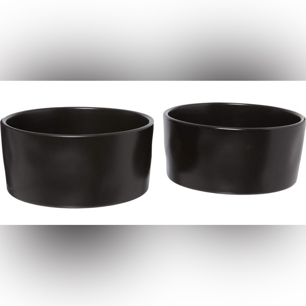 Rae Dunn Halloween “Tricks for Dog Treats” Jar & Trick/Treat Bowl Set – Black - Picture 4 of 4